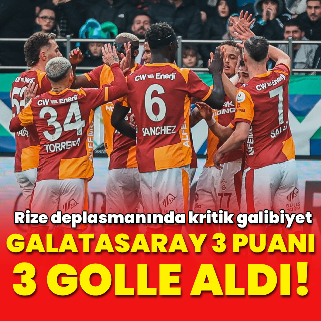 Galatasaray 3 puanı 3 golle aldı!