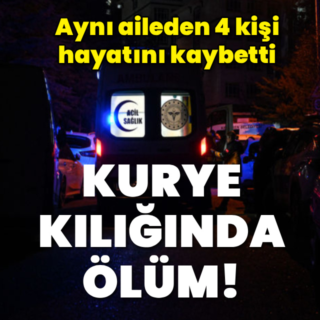 Annesini, kızını ve eşini öldürüp kendi canına kıydı