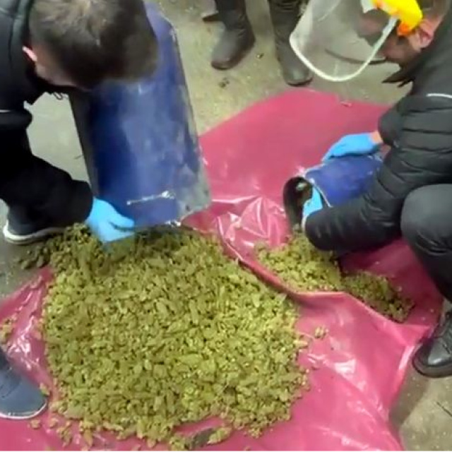 Otomobilden 24,5 kilo skunk çıktı