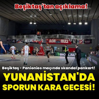 Beşiktaş - Panionios maçında skandal pankart!