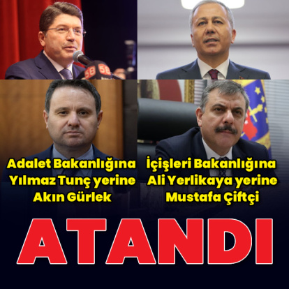 İçişleri ve Adalet Bakanları değişti