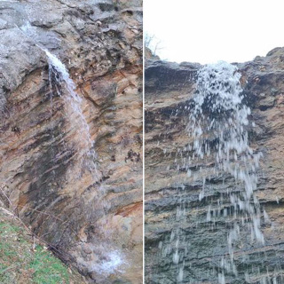 Yağışın ardından o küçük şelale akmaya başladı!