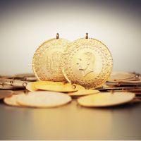 Altında ibre yukarı yönlü