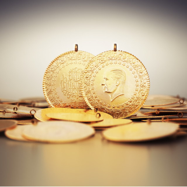 Altında ibre yukarı yönlü