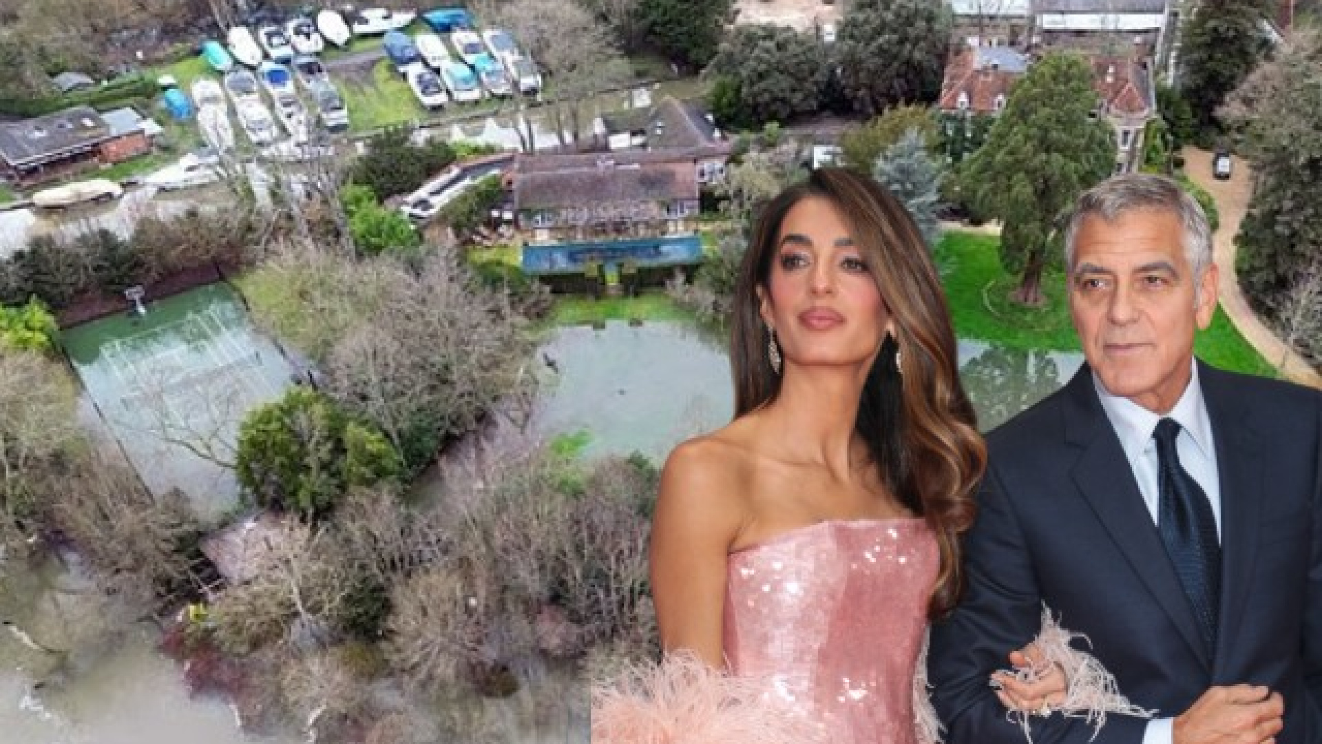 George Clooney'nin İngiltere'deki evini sel suyu bastı