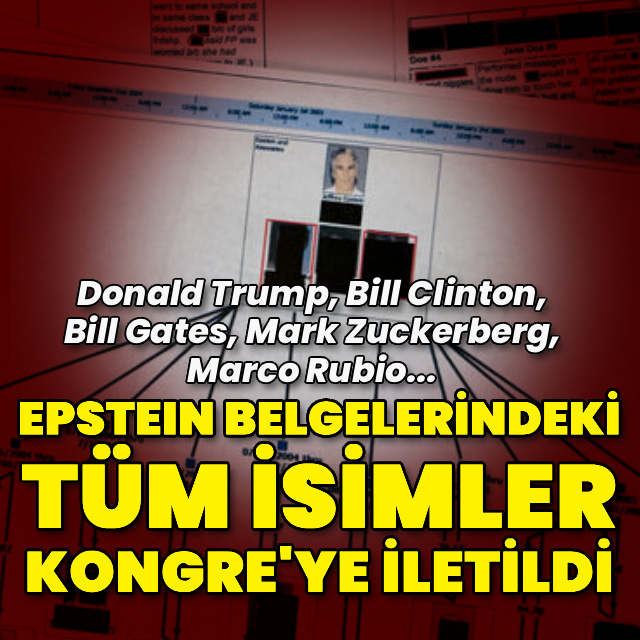 Epstein dosyalarında adı geçenlerin listesi Kongre'ye iletildi
