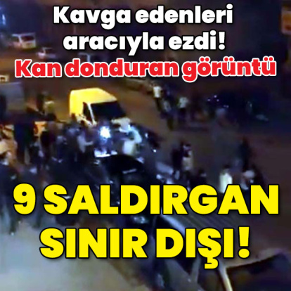 Gaziantep'te kan donduran görüntü! Kavga edenleri aracıyla ezdi!
