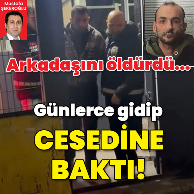 Arkadaşını öldürdü! Günlerce gidip cesedine baktı!