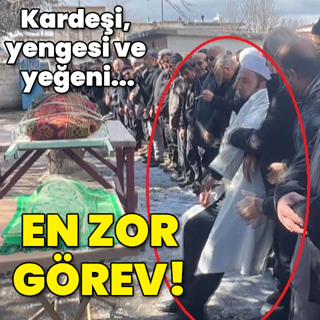 Kardeşi, yengesi ve yeğeninin namazını kıldırdı! En zor görev!