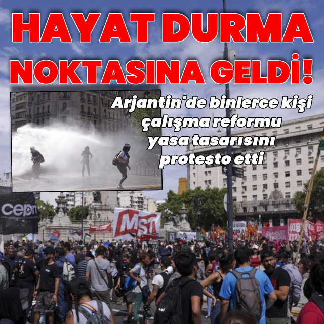 Arjantin'de çalışma reformu yasa tasarısına protesto