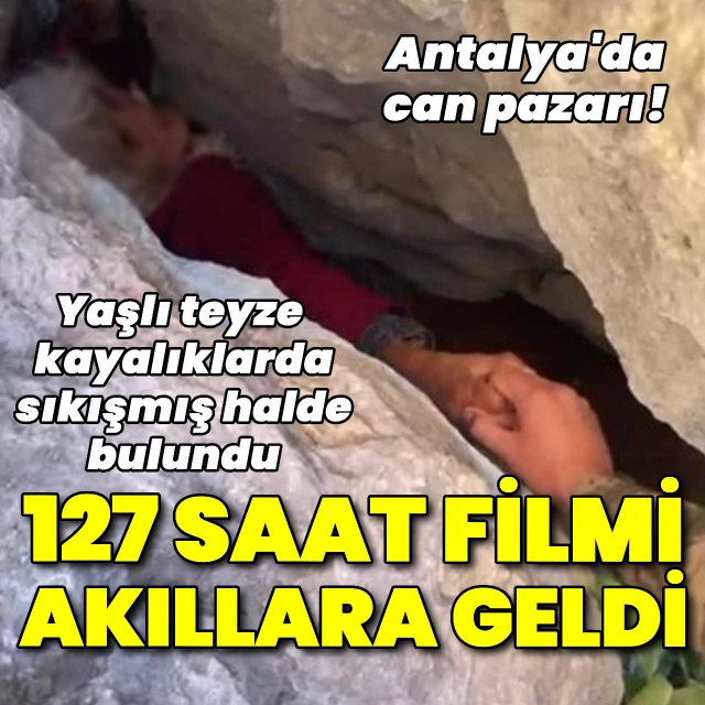 Kayalıkların arasında sıkışmış halde bulundu!