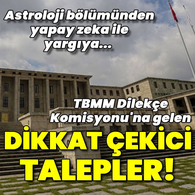 TBMM Dilekçe Komisyonu'na gelen talepler