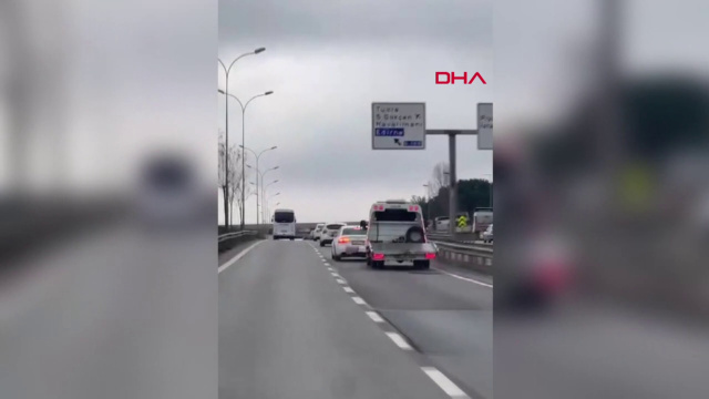 Çekici dehşeti! Takip edip çarptı!