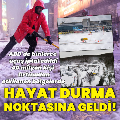 ABD'de kar fırtınası hayatı durma noktasına getirdi!