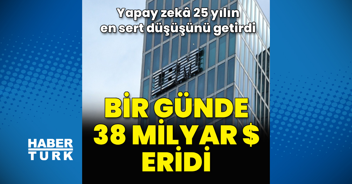 IBM hisselerinde 25 yılın en sert düşüşü