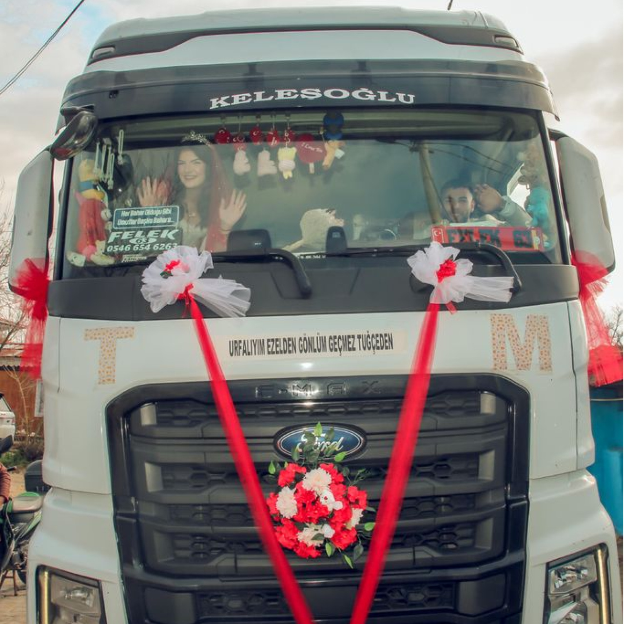 TIR, gelin arabası oldu