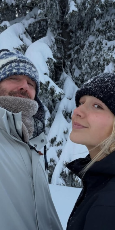 Baba-kız kayak tatiline çıktı