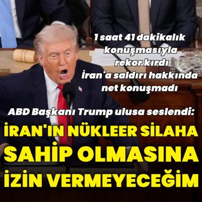 "İran'ın nükleer silaha sahip olmasına izin vermeyeceğim"