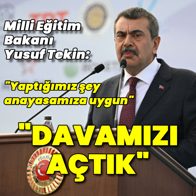 Tekin: Kimsenin anayasayı yorumlama tekeli yok