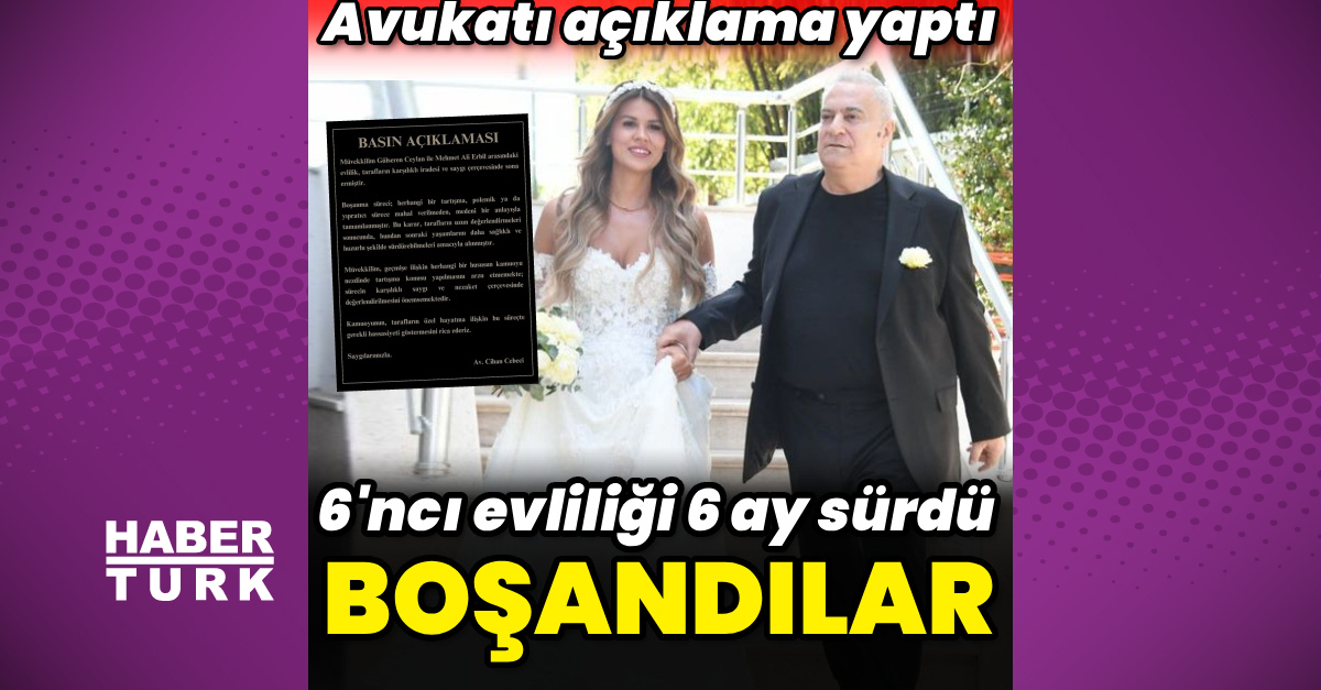 'Mehmet Ali Erbilleri ile Gülseren Ceylan Boşandı'