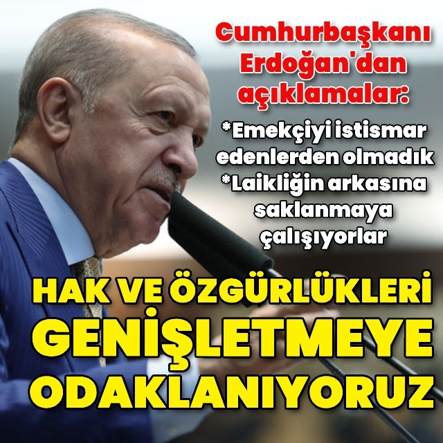 Cumhurbaşkanı Erdoğan'dan açıklamalar