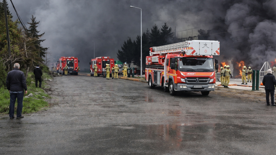 Silivri'de fabrika yangını