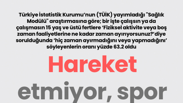 Hareket etmiyor, spor yapmıyoruz