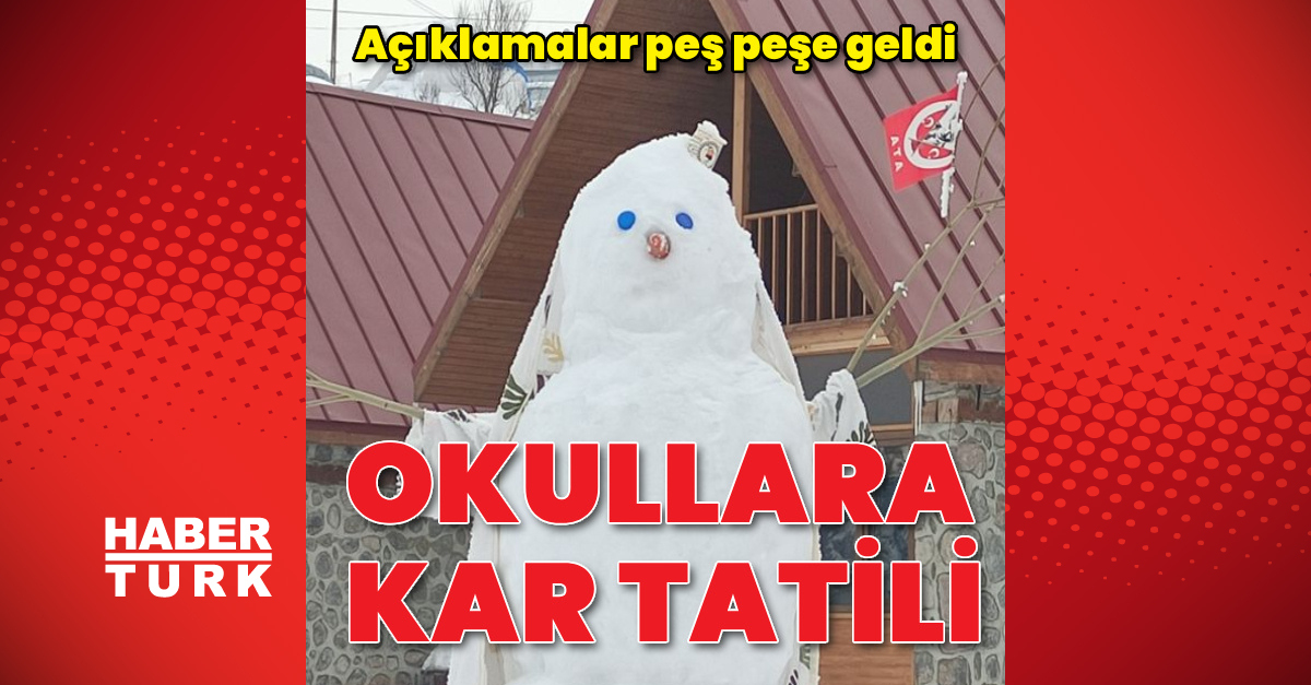Okullar Tatil Edildi - Kar Yağı ve Olumsuz Hava Koşulları