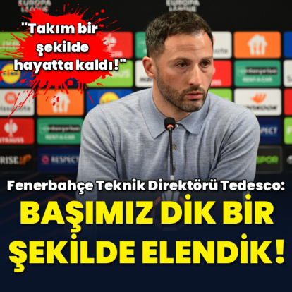 "Başımız dik bir şekilde elendik!"