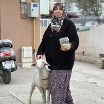 Sahibi ile pide sırasına giriyor