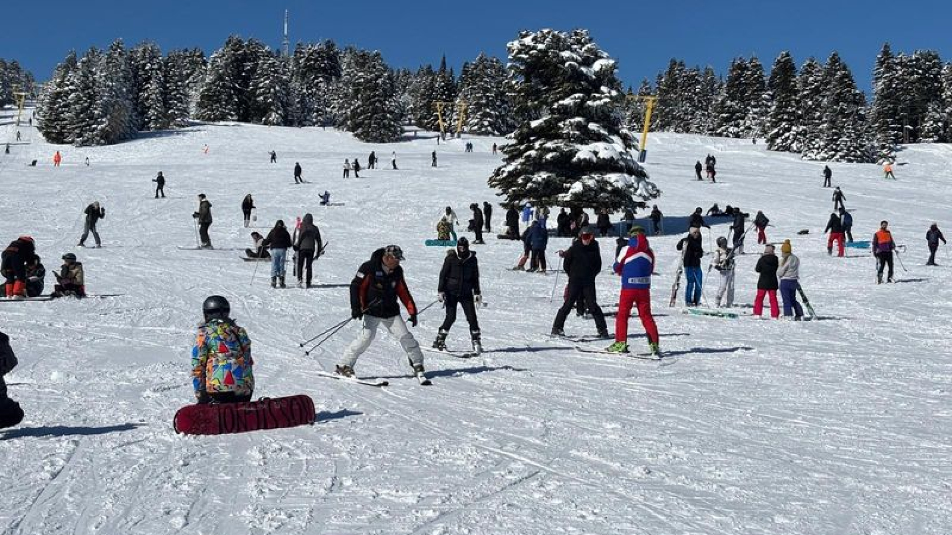 Son dakika: Kış turizminin merkezi Uludağ'da haftasonu yoğunluğu yaşanıyor | Son dakika haberleri