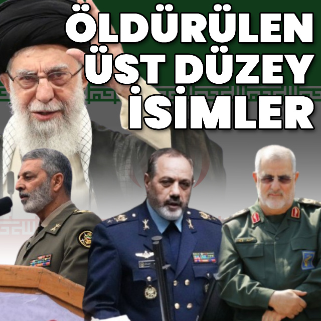 Öldürülen üst düzey isimler