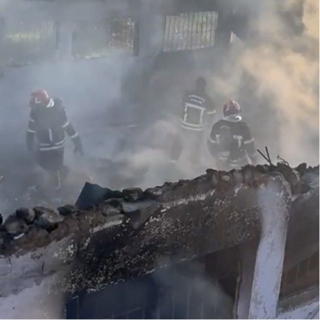 Çiftlikte yangın: 128 hayvan telef oldu