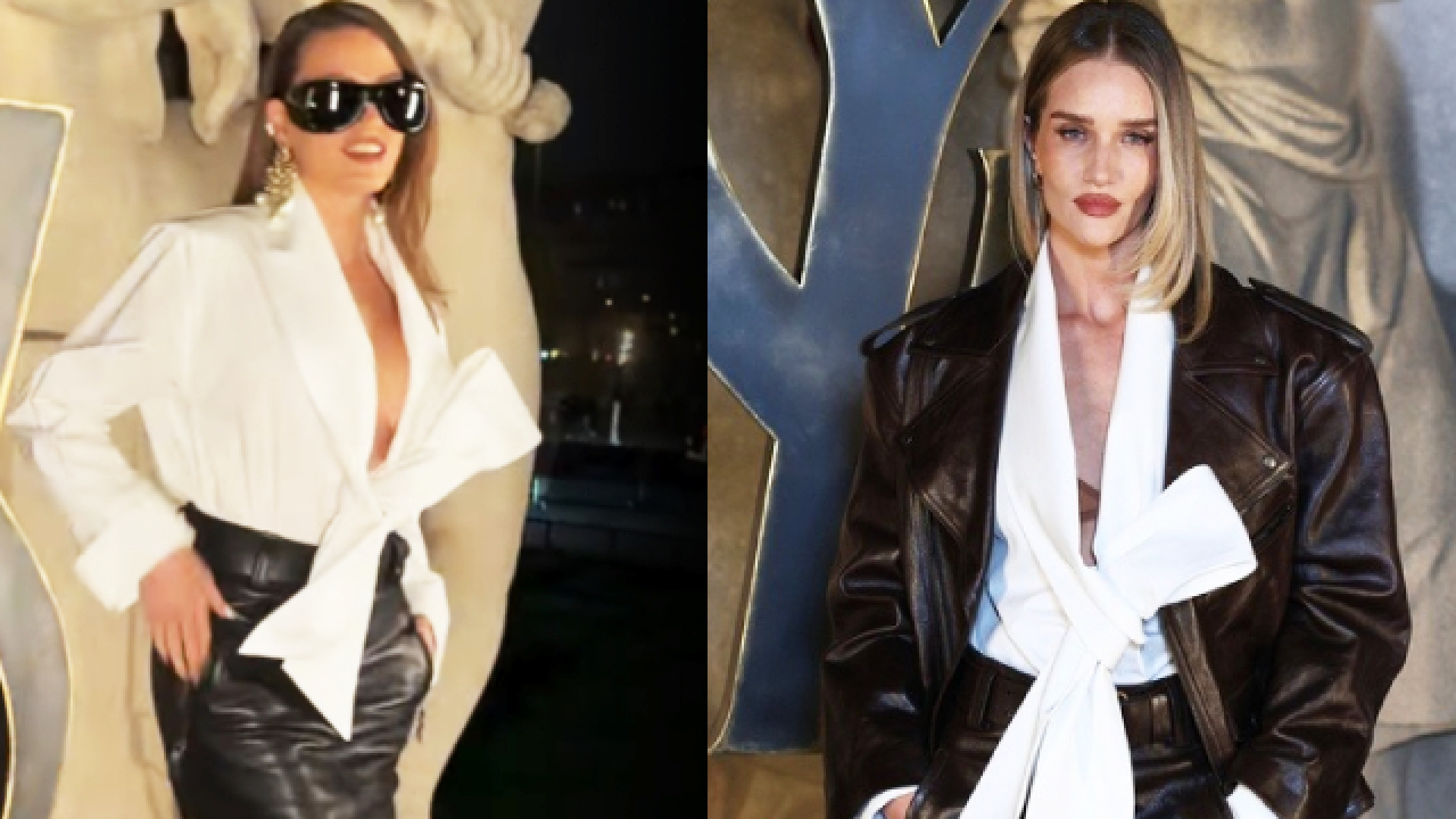 Serenay Sarıkaya ile Rosie Huntington-Whiteley, Paris Moda Haftası'nda pişti oldu