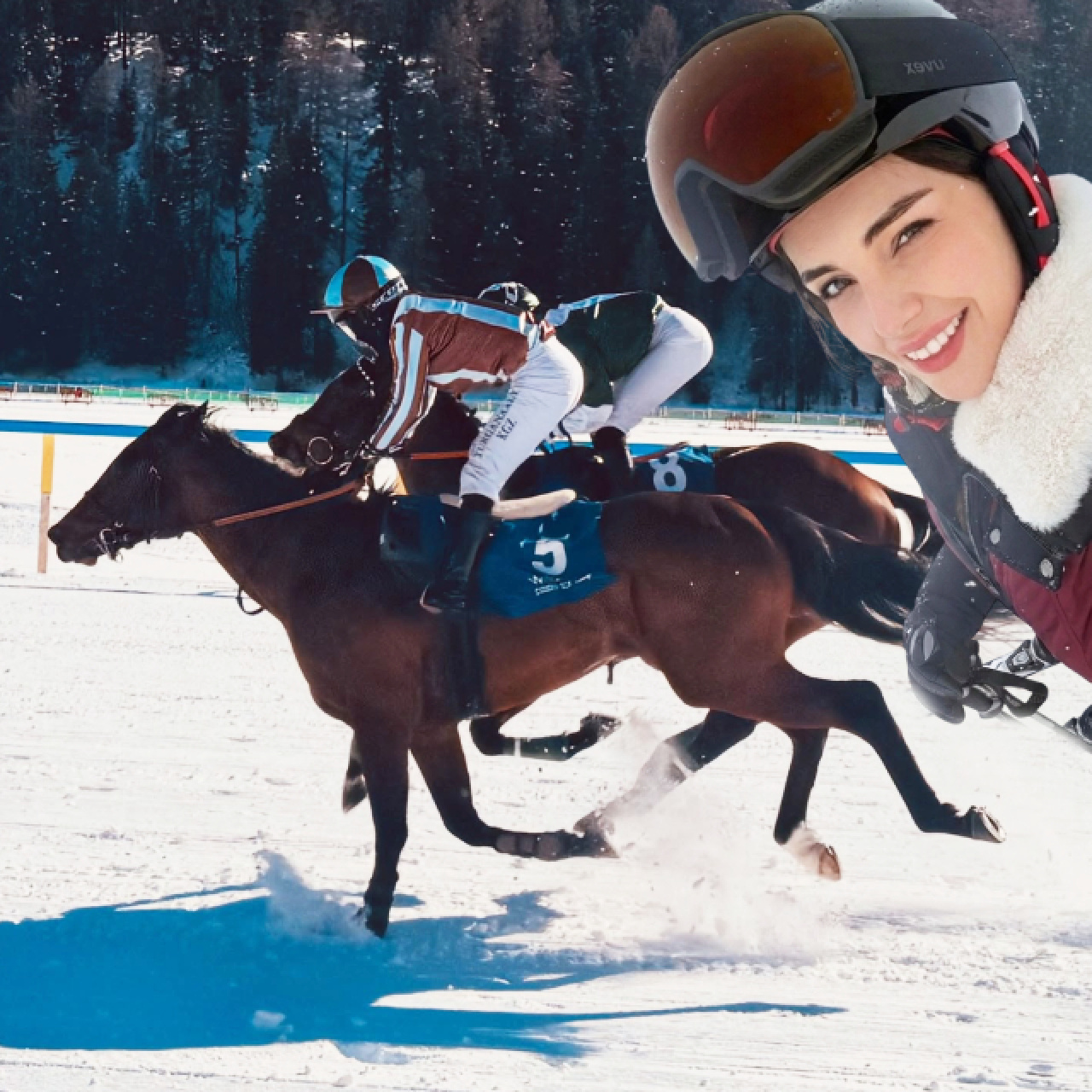 İsviçre'de at yarışı izledi