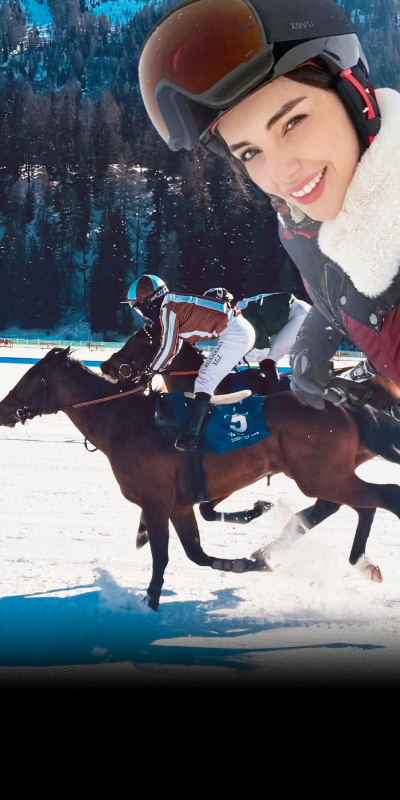 İsviçre'de at yarışı izledi