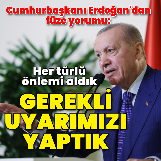 Cumhurbaşkanı Erdoğan'dan açıklamalar