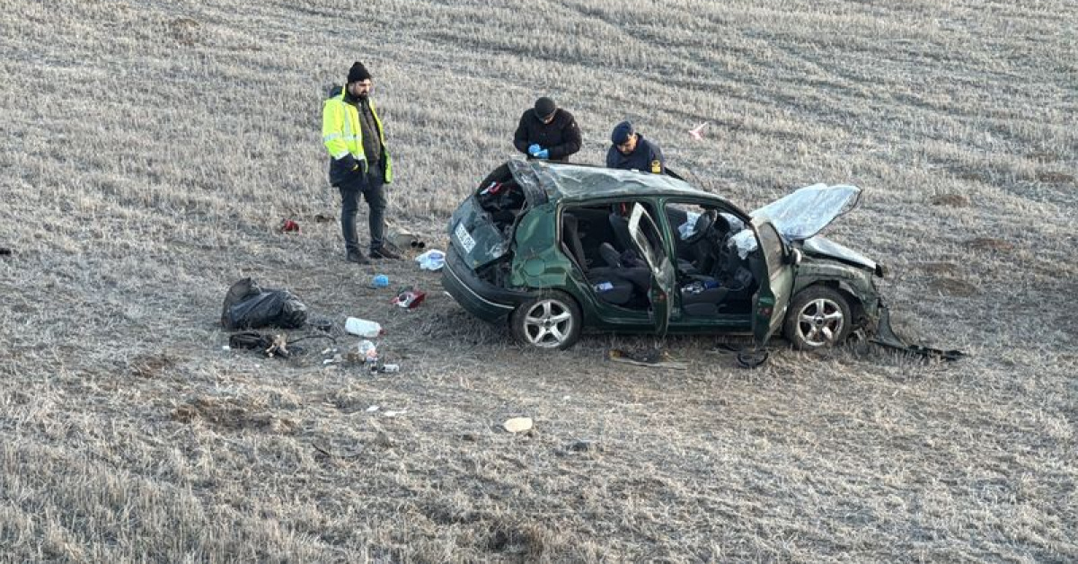 Kütahya'daotomobil takla: 1 ölü, 2 yaralı