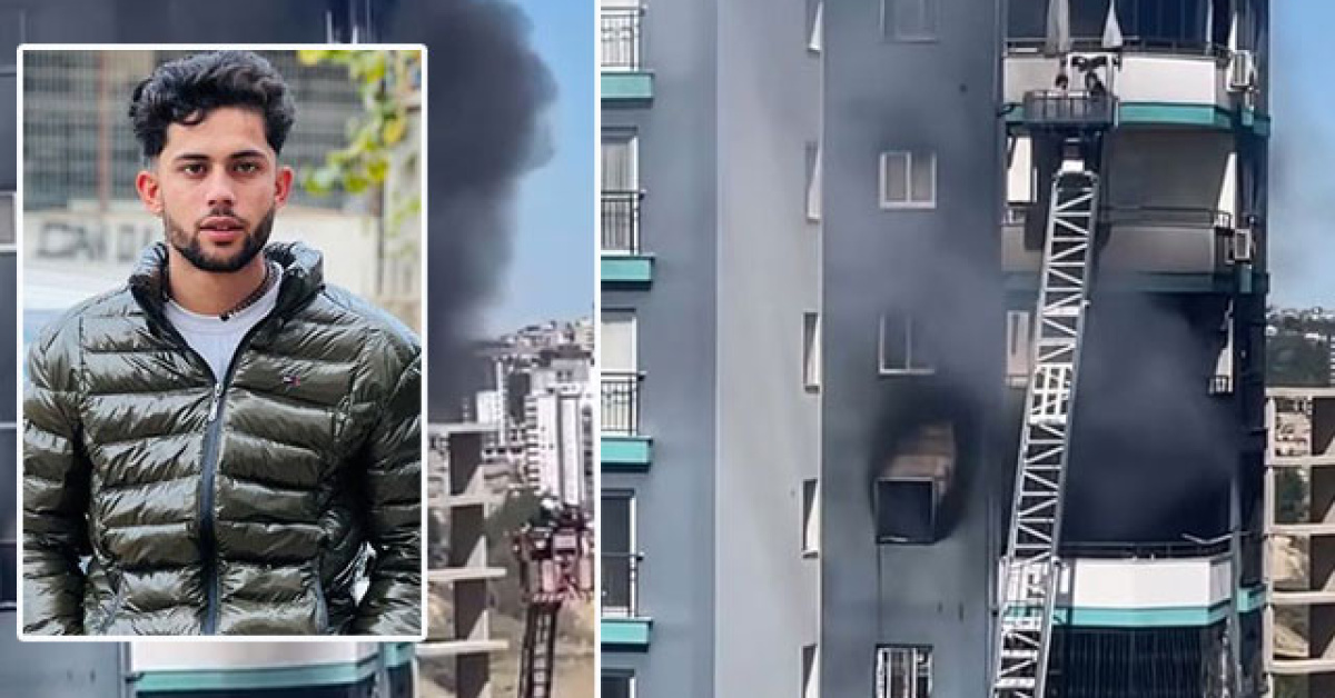 Alevler yükseldi! Kahraman işçi mahsur baba vebebeği kurtardı