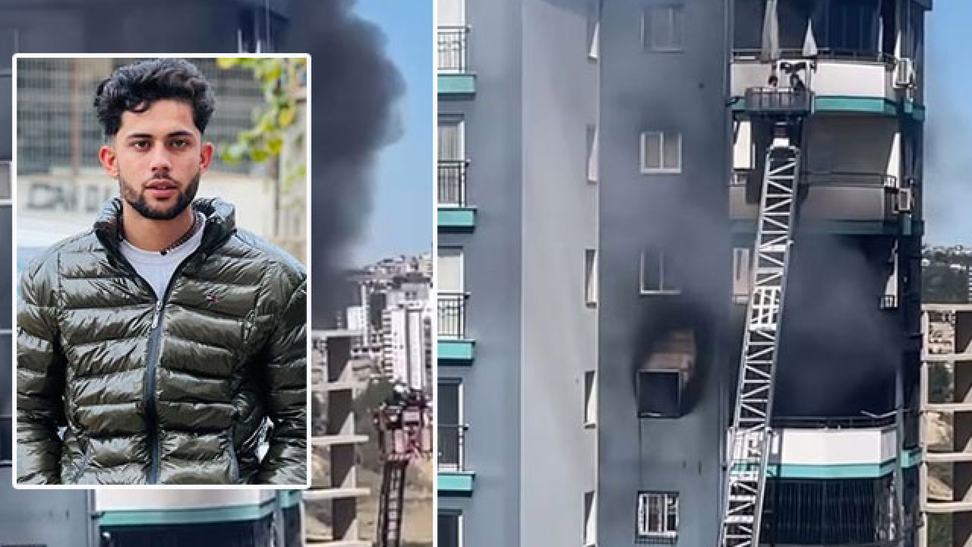 SON DAKİKA: Alevler yükseldi! Baba ile kızı 13. katta mahsur kaldı! Kahraman işçi | Son dakika haberleri