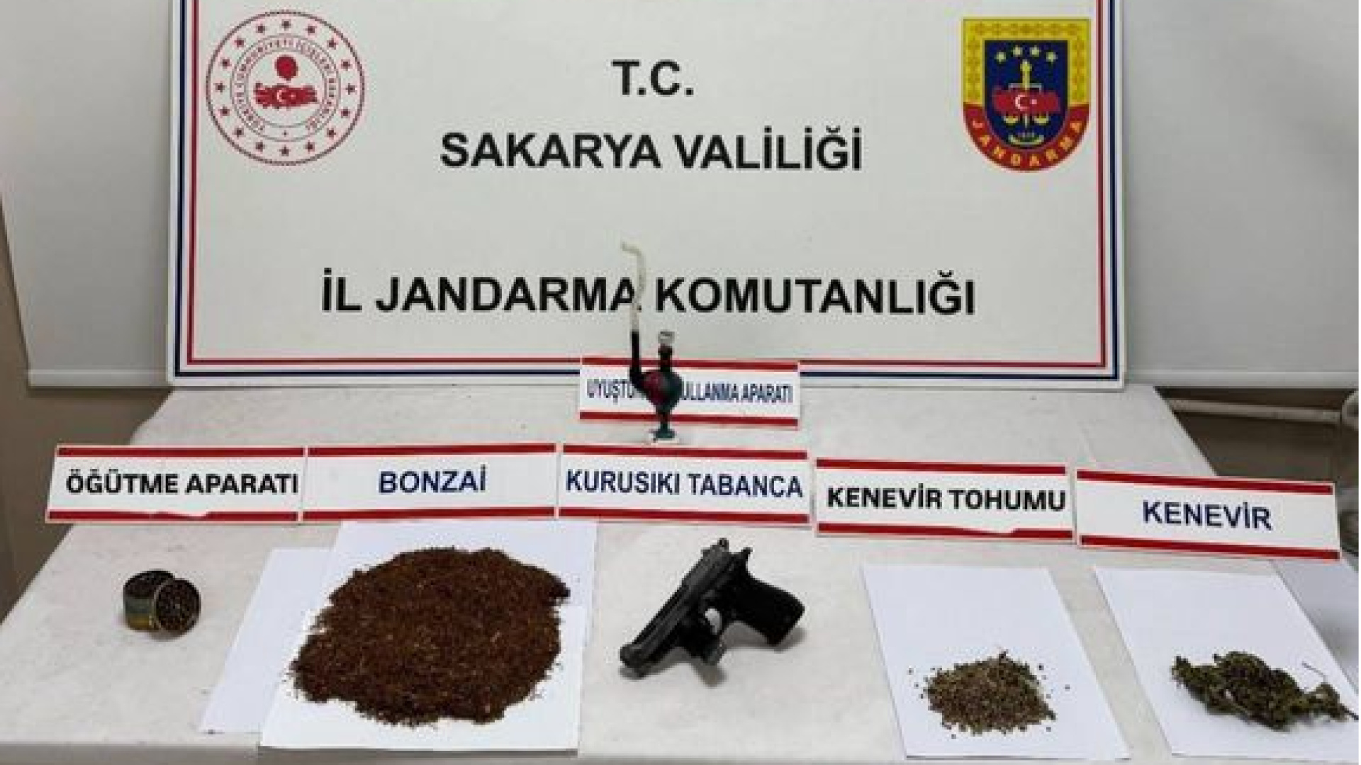 Sakarya'da uyuşturucu operasyonunda yakalanan 2 zanlı tutuklandı