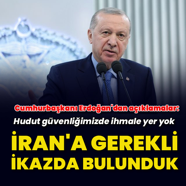 Cumhurbaşkanı Erdoğan'dan açıklamalar