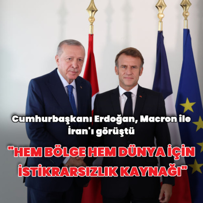 Cumhurbaşkanı Erdoğan, Macron ile görüştü