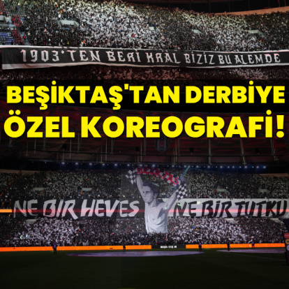 Beşiktaş'tan derbiye özel koreografi! - HT Spor