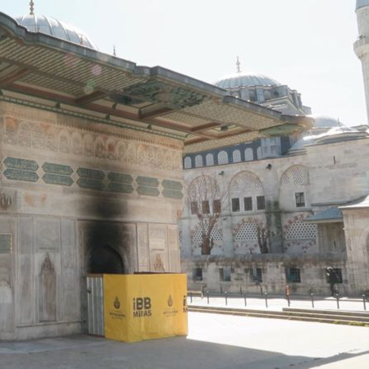 Tarihi çeşme yangınına ilişkin açıklama