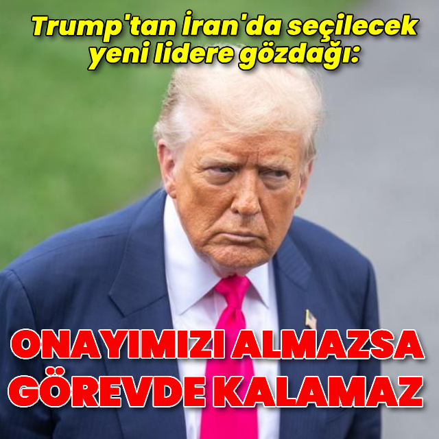 Trump: Dini liderin onay alması gerekiyor