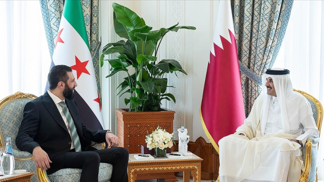 Suriye Cumhurbaşkanı Şara ile Katar Emiri görüştü