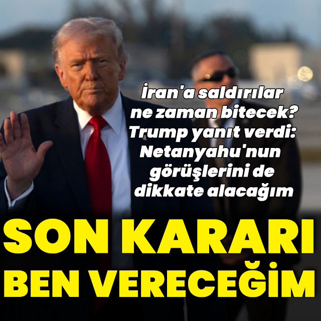 İran'a saldırılar ne zaman bitecek? Trump'tan açıklama!