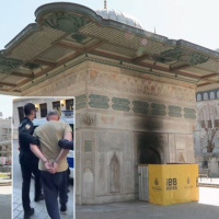 3 asırlık tarihi çeşmeyi yaktı! Savunması ortaya çıktı!