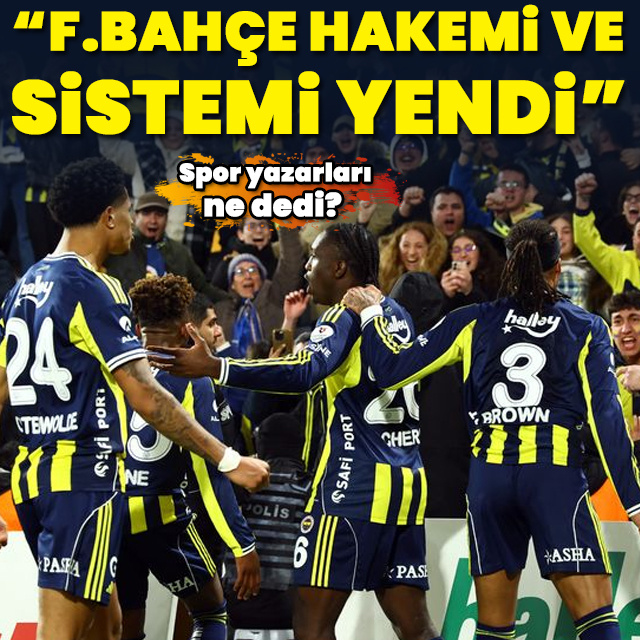 "F.Bahçe, hakemi ve sistemi yendi"